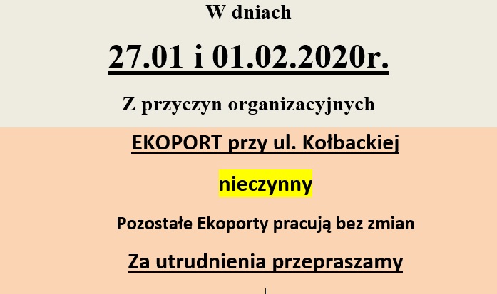 Komunikat organizacyjny