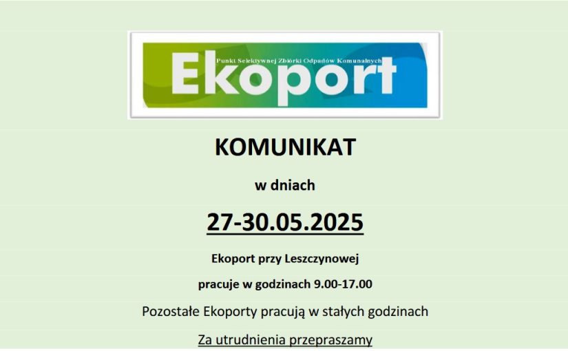 Komunikat organizacyjny