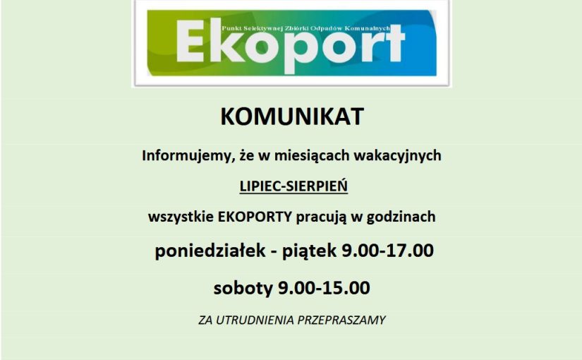 Komunikat organizacyjny