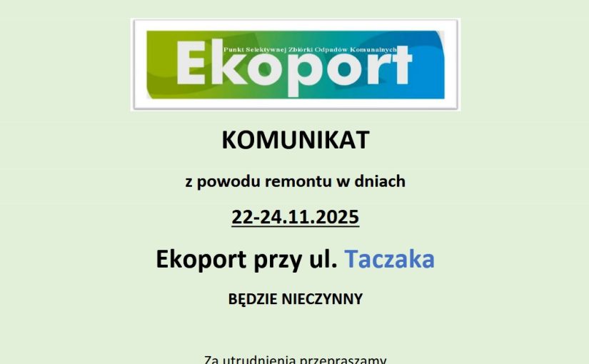 Komunikat organizacyjny