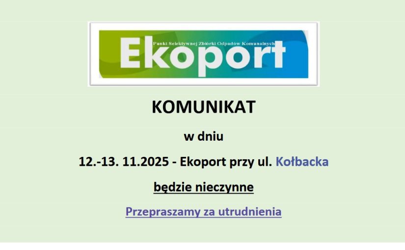 Komunikat organizacyjny