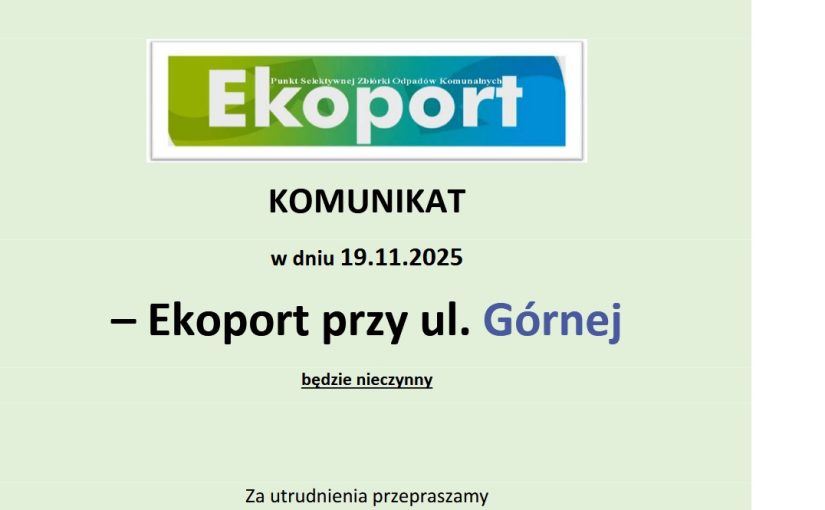 Komunikat organizacyjny