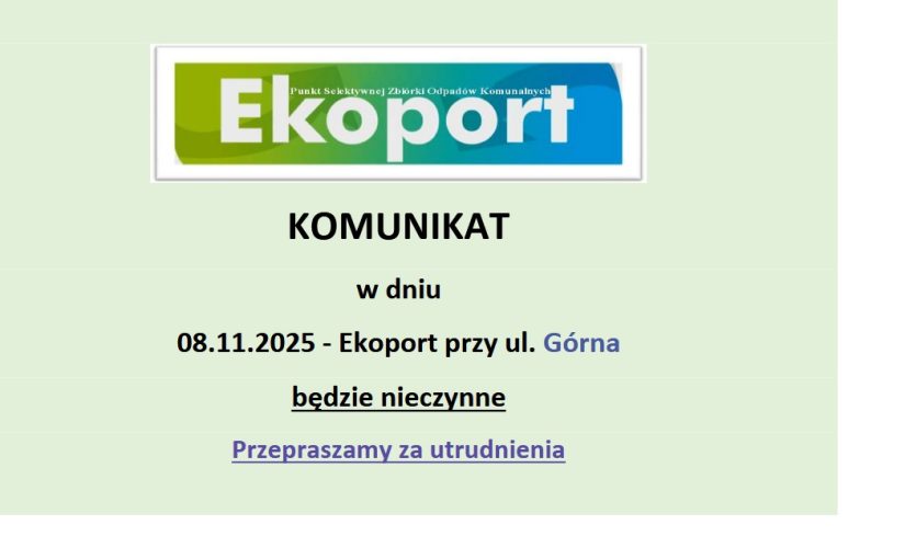 Komunikat organizacyjny