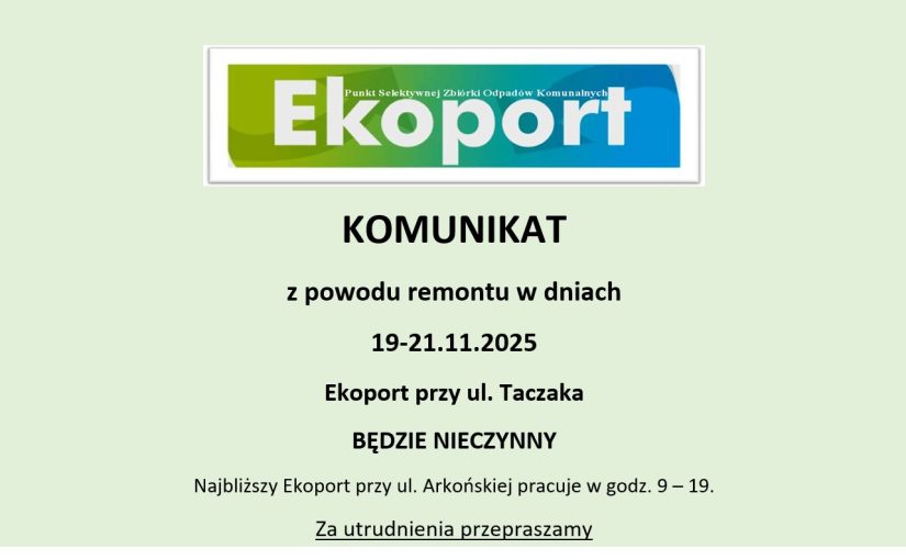 Komunikat organizacyjny