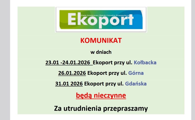 Komunikat organizacyjny