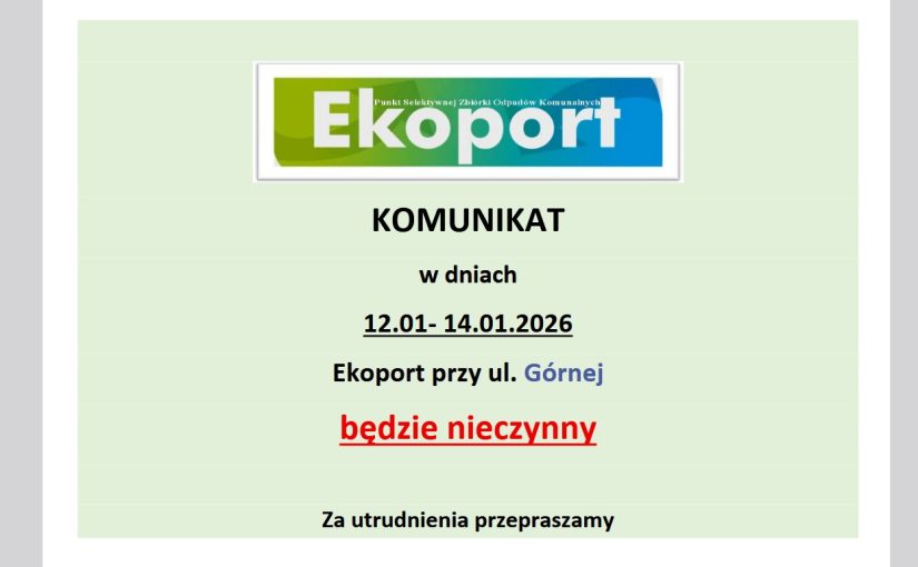 Komunikat organizacyjny