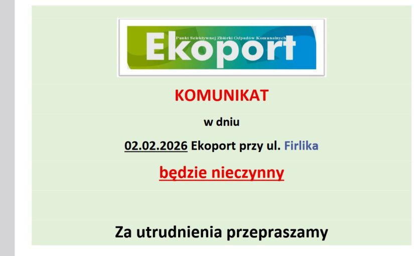 Komunikat organizacyjny