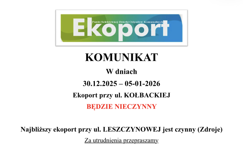 Komunikat organizacyjny