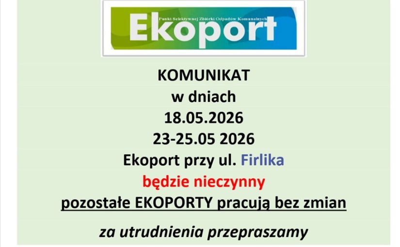 Komunikat organizacyjny