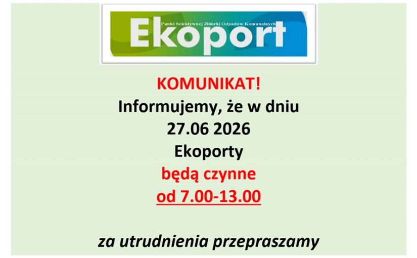 Komunikat organizacyjny