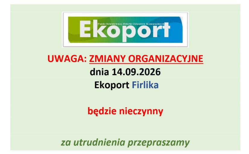 Komunikat organizacyjny